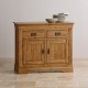 French Rustic Solid Oak Small Sideboard