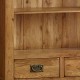 French Rustic Solid Oak Tall Bookcase