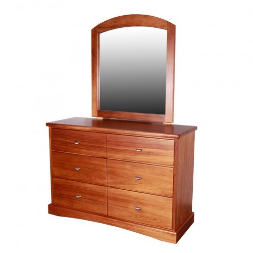 Geo 6 Drawer Small Dresser, Narrow Dresser With Mirror