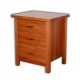 Nero 3 Drawer Bed Side Cabinet